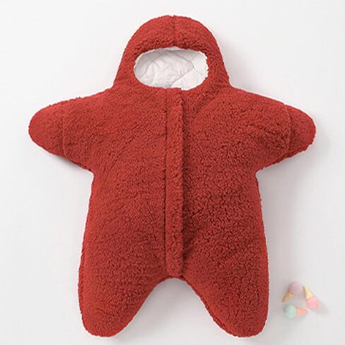 Baby Starfish Onesie, Thick Imitation Fleece Starfish Newborn Romper, Infant Footie Jumpsuit Winter Warm Outfits(Blue,2-6 Months) in Saudi Arabia