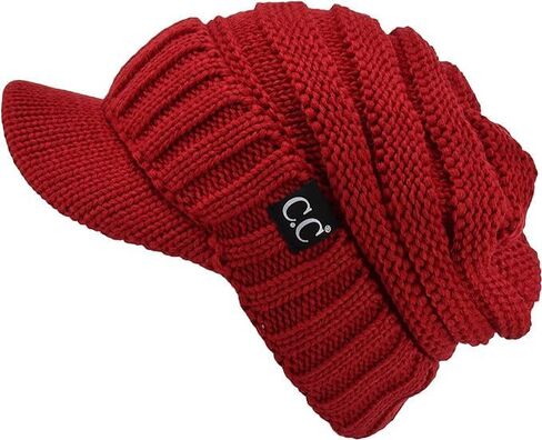 C.C Mommy and Me Beanies Women Kids Toddler Infant Mom and Baby Matching Christmas Outfits Winter Visor Brim in Saudi Arabia