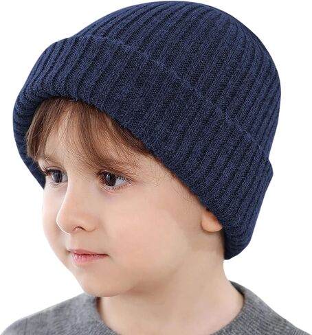 مجموعة وشاح قبعة الشتاء للأطفال الرضع الصغار وشاح صغير دافئ مع بطانة من الصوف للأولاد والبنات in Kuwait