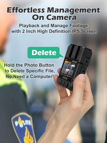 SPIKECAM 4K Body Camera with Audio Recording Wearable, 160° Wide Angle Bodycam with Dual Microphone, Personal Body Cam for Civilians, Police, Security, Law Enforcement, Safty, Runners, Travel 128GB in Kuwait