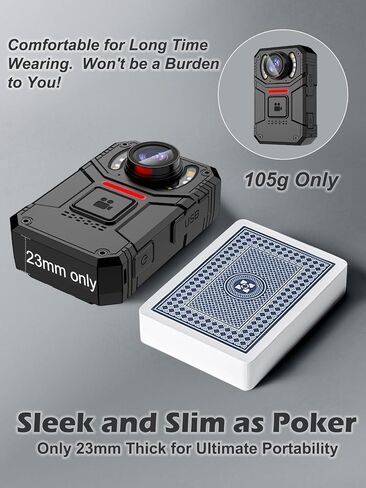 SPIKECAM 4K Body Camera with Audio Recording Wearable, 160° Wide Angle Bodycam with Dual Microphone, Personal Body Cam for Civilians, Police, Security, Law Enforcement, Safty, Runners, Travel 128GB in Kuwait