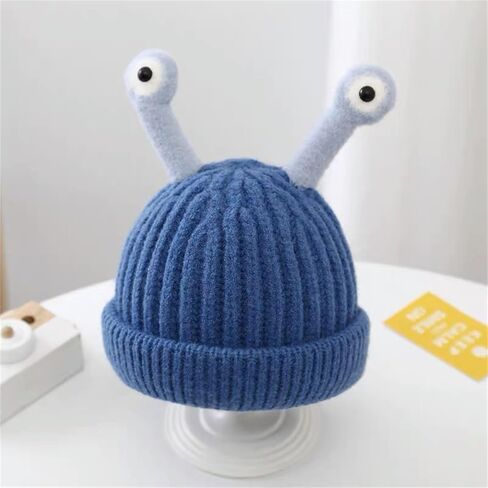 Baby Beanie Infant Toddler Winter Hat Soft Winter Warm with Squeaky Snail Antenna Knit Hats for Baby Boys Girls in Kuwait