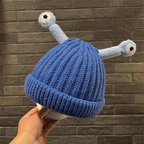 Baby Beanie Infant Toddler Winter Hat Soft Winter Warm with Squeaky Snail Antenna Knit Hats for Baby Boys Girls in Kuwait