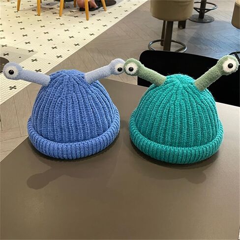Baby Beanie Infant Toddler Winter Hat Soft Winter Warm with Squeaky Snail Antenna Knit Hats for Baby Boys Girls in Kuwait
