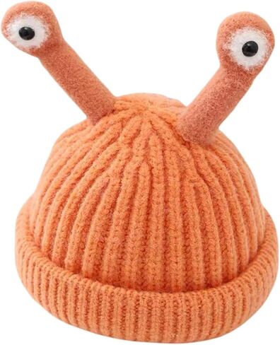 Baby Beanie Infant Toddler Winter Hat Soft Winter Warm with Squeaky Snail Antenna Knit Hats for Baby Boys Girls in Saudi Arabia