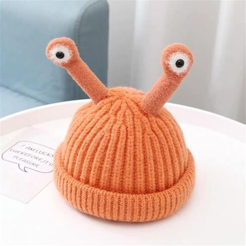 Baby Beanie Infant Toddler Winter Hat Soft Winter Warm with Squeaky Snail Antenna Knit Hats for Baby Boys Girls in Saudi Arabia