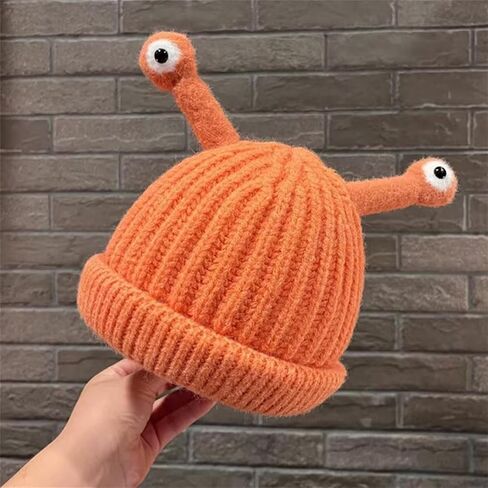 Baby Beanie Infant Toddler Winter Hat Soft Winter Warm with Squeaky Snail Antenna Knit Hats for Baby Boys Girls in Saudi Arabia
