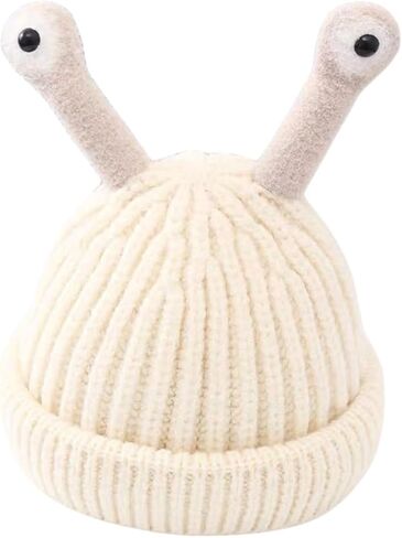 Baby Beanie Infant Toddler Winter Hat Soft Winter Warm with Squeaky Snail Antenna Knit Hats for Baby Boys Girls in Saudi Arabia
