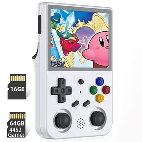 RG353VS Retro Handheld Game Linux System RG3566 3.5 inch IPS Screen,RG353VS with 64G TF Card Pre-Installed 4452 Games Supports 5G WiFi 4.2 Bluetooth Online Fighting,Streaming and HDMI rg 353v Aivuidbs