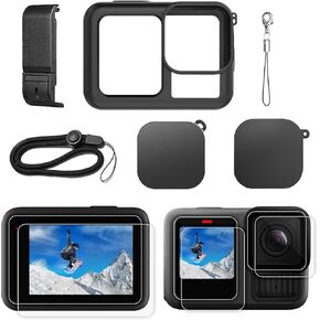 Silicone Case Accessories for GoPro Hero 13, JKOISL 1*Silicone Case, 2 Set*Screen Protector, 1*Charging Side Cover, 2*Lens Cover, Screen Protector Accessories for GoPro Hero 13