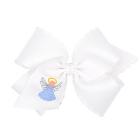Wee Ones King Moonstitch Embroidered"A Savior Is Born" Bow