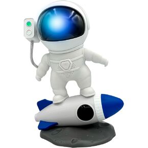 Rocket Man - Astronaut Bluetooth Speaker with Starry Night Light Projector, White Noise, Timer, Rotating Head, Remote Control