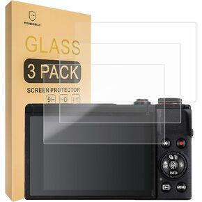 Mr.Shield Screen Protector compatible with Canon PowerShot G7 X Mark III [Tempered Glass] [3-PACK] [Japan Glass with 9H Hardness]