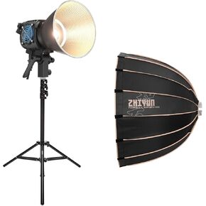 Zhiyun Molus B200 Bi-Color LED Monolight Bundle with Zhiyun 3-Feet 90D Parabolic Softbox and Air-Cushion Stand for SOL Ring Light Kit (3 Items)