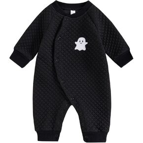 Hoanselay Baby Boy Girl Halloween/Thanksgiving Outfit Long Sleeve Romper Jumpsuit Newborn Fall Halloween/Thanksgiving Clothes