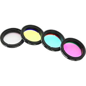 Astromania Deluxe Telescope LRGB 2 Inch Filter Set - Planet Colour Filters for Use with Monochrome CCD Cameras - Give Stunning and Excellent Astrophotographic Results
