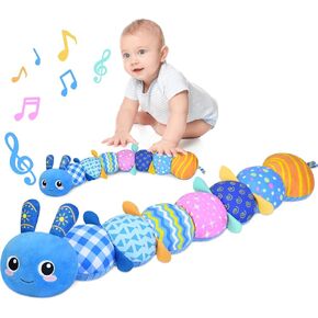 KMUYSL Baby Toys 0-6 6-12 Months, Sensory Music Animal Stuffed Toy for 0 1 2 3 4 5 6+ Months, Plush Toy with Crinkle and Rattles for Infant Newborn, Tummy Time Toys Gifts for 0-3-6-12 Month