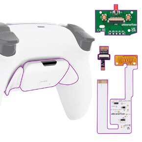eXtremeRate Textured Black Back Paddles Programable RISE V3 Remap Kit for PS5 Controller BDM-030 040 050, Upgrade Board Redesigned Back Shell Buttons Attachment for PS5 Controller - NO Controller