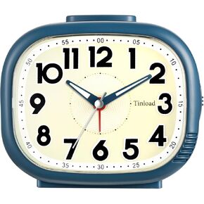 Loud Alarm Clock for Heavy Sleepers Adults, Silent No Ticking, Battery Operated, Glow in Dark dial, Lighted on Demand and Snooze(Green)