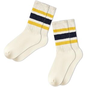 Century Star Retro Striped Novelty Socks For Women Vintage Casual Crew Socks Sporty Calf Socks Cotton Socks Women