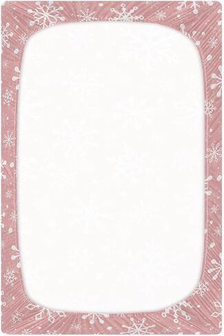 Christmas Snowflakes Fitted Crib Sheet for Boys Girls Baby Crib Sheet Crib Mattress Sheet Baby Sheets for Infant Baby,39 x 27 in in Saudi Arabia