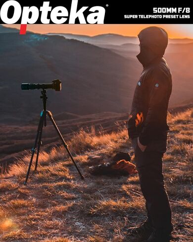 Opteka 500mm (with 2X- 1000mm) f/8 Preset Telephoto Lens Bundle Compatible with Canon RF-Mount EOS RP and R Mirrorless Cameras in Kuwait