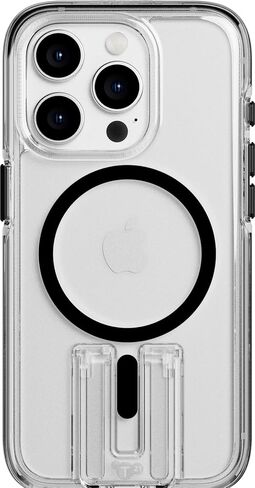 Tech21 Evo Crystal Kick case for iPhone 15 Pro - Compatible with MagSafe - Impact Protection Case - Clear/Black in Saudi Arabia