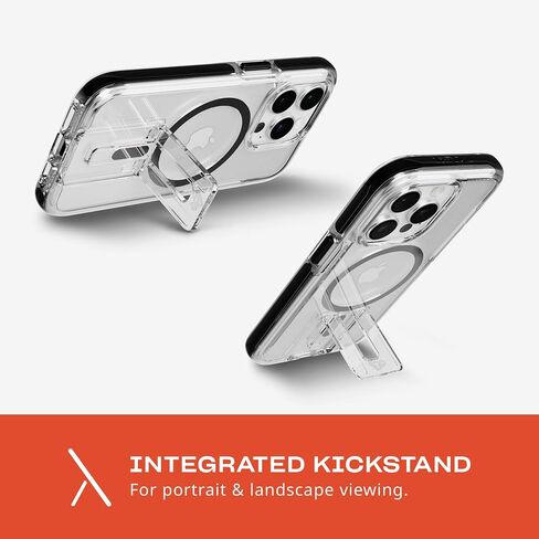 Tech21 Evo Crystal Kick case for iPhone 15 Pro - Compatible with MagSafe - Impact Protection Case - Clear/Black in Saudi Arabia