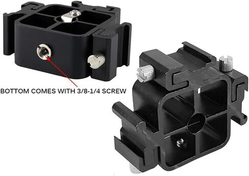 دعامة تمديد الحذاء الساخن للكاميرا، فتحات ثلاثية قابلة للتعديل، موسع محول التركيب مع مقبس لولبي 1/4 لضوء الفلاش LED، كاميرا فيديو DSLR، جهاز استقبال للميكروفون ومراقب ميداني in Kuwait