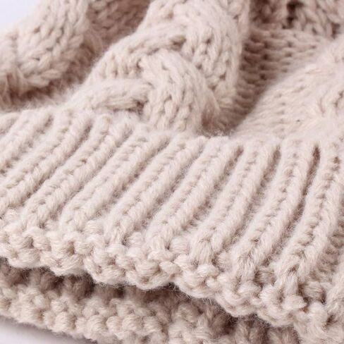 2 قطعة الوالدين والطفل متماسكة قبعة الأسرة مطابقة قبعة شتوية قبعة الأم والطفل الكروشيه قبعة قبعة تزلج مع بوم in Kuwait