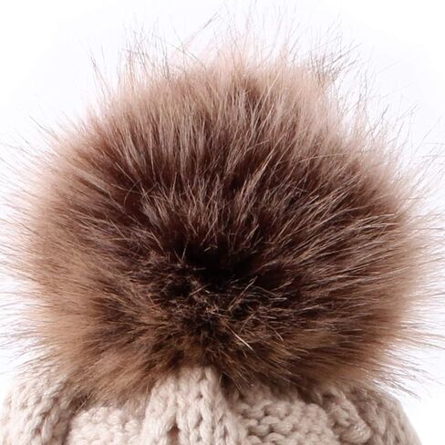 2 قطعة الوالدين والطفل متماسكة قبعة الأسرة مطابقة قبعة شتوية قبعة الأم والطفل الكروشيه قبعة قبعة تزلج مع بوم in Kuwait