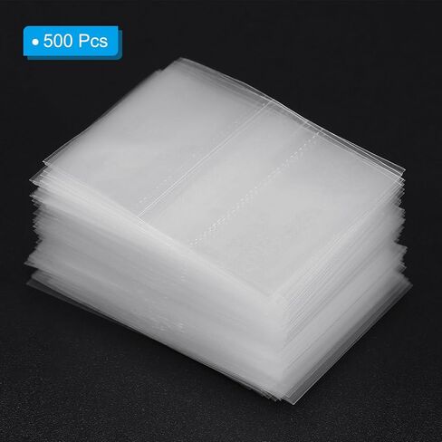 PATIKIL 155x40mm PVC Perforated Shrink Bands, 500Pcs Heat Shrink Wrap for Bottles, Jars, Cans and Tins Fits Cap Diameter 3.74 to 3.82", Clear in Saudi Arabia