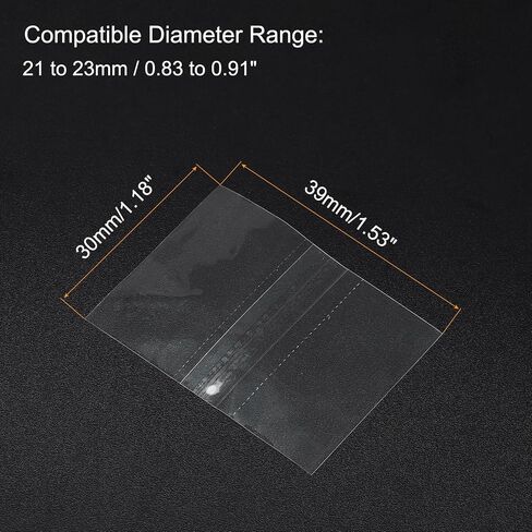 PATIKIL 155x40mm PVC Perforated Shrink Bands, 500Pcs Heat Shrink Wrap for Bottles, Jars, Cans and Tins Fits Cap Diameter 3.74 to 3.82", Clear in Saudi Arabia