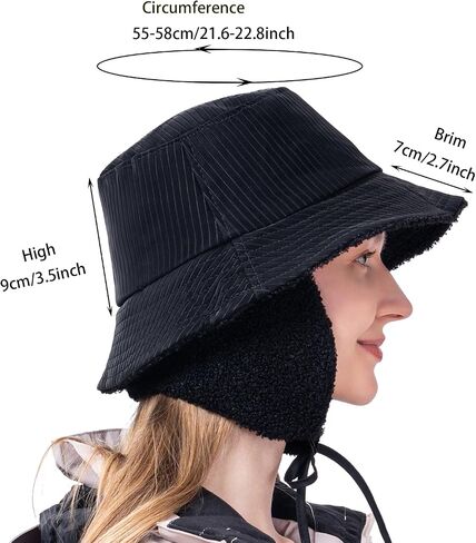 الشتاء الدافئ قاء زجاجي قبعة دلو القطبية الصوف مقاوم للماء 1920s خمر قبعة الأذن اللوحات غطاء الرقبة in Kuwait