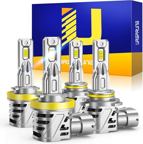 مصابيح ضباب LED مطورة 9145/H10/9140 LED أو DRL، 12000LM 700% مصابيح ضباب H10 9145 أكثر سطوعًا، 6000K أبيض بارد، التوصيل والتشغيل، عمر أطول، IP68 مقاوم للماء، حزمة من 2 in Saudi Arabia