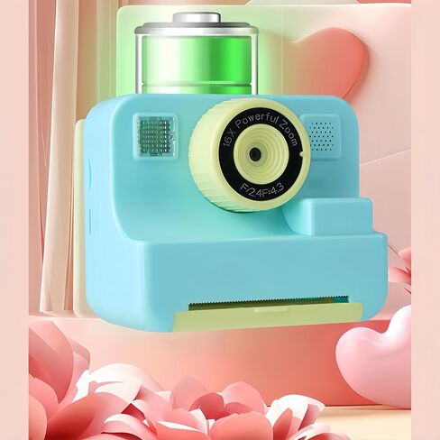 Instant Print Camera for Kids,2.4 Inch Screen Kids Instant Cameras, Christmas Birthday Gifts Portable Kid’s Toy for Girls Boys Age 3-12 Years (Green) in Saudi Arabia