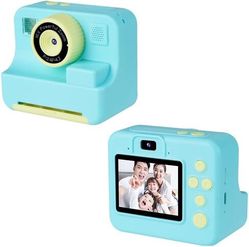 Instant Print Camera for Kids,2.4 Inch Screen Kids Instant Cameras, Christmas Birthday Gifts Portable Kid’s Toy for Girls Boys Age 3-12 Years (Green) in Saudi Arabia