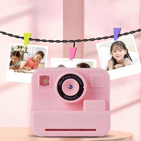 Instant Print Camera for Kids,2.4 Inch Screen Kids Instant Cameras, Christmas Birthday Gifts Portable Kid’s Toy for Girls Boys Age 3-12 Years (Green) in Saudi Arabia