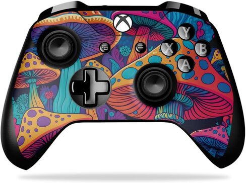 Gaming Skin Compatible with Microsoft Xbox One X Controller - Mushrooms - Premium 3M Vinyl Protective Wrap Decal Cover - Easy to Apply | Crafted in The USA by MightySkins in Saudi Arabia