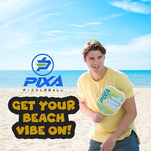 PIXA Coastal Crush Pickleball Paddle, T-300 Carbon Face, Friction Surface, 5.25 inch Handle, USAPA Approved, Beginner/Intermediate, Great Gift! in Saudi Arabia