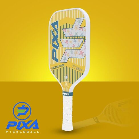 PIXA Coastal Crush Pickleball Paddle, T-300 Carbon Face, Friction Surface, 5.25 inch Handle, USAPA Approved, Beginner/Intermediate, Great Gift! in Saudi Arabia