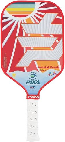 PIXA Coastal Crush Pickleball Paddle, T-300 Carbon Face, Friction Surface, 5.25 inch Handle, USAPA Approved, Beginner/Intermediate, Great Gift! in Saudi Arabia