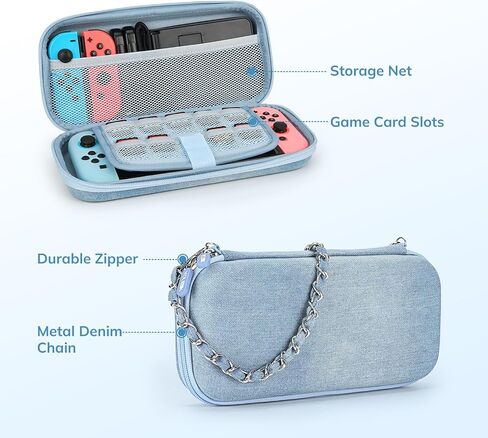 Younik Switch Case for Switch 2017, Portable Switch Carrying Case, 14 in 1 Accessories Kit with Switch Travel Case, Screen Protector, Cover, Game Card Case and Strap in Saudi Arabia