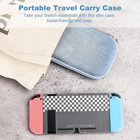 Younik Switch Case for Switch 2017, Portable Switch Carrying Case, 14 in 1 Accessories Kit with Switch Travel Case, Screen Protector, Cover, Game Card Case and Strap in Saudi Arabia