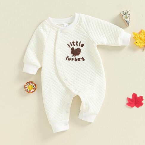 Hoanselay Baby Boy Girl Halloween/Thanksgiving Outfit Long Sleeve Romper Jumpsuit Newborn Fall Halloween/Thanksgiving Clothes in Kuwait