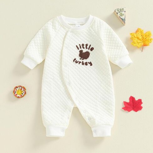 Hoanselay Baby Boy Girl Halloween/Thanksgiving Outfit Long Sleeve Romper Jumpsuit Newborn Fall Halloween/Thanksgiving Clothes in Kuwait