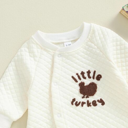 Hoanselay Baby Boy Girl Halloween/Thanksgiving Outfit Long Sleeve Romper Jumpsuit Newborn Fall Halloween/Thanksgiving Clothes in Kuwait