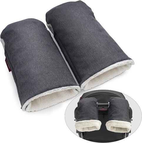 Momcozy Universal Stroller Gloves Warmmuffs | Winter Anti-Freeze Stroller Mittens | Winter Handmuff Stroller Accessories | Ultra-Plush,Weather-Proof | Foldable Adjustable | Shopping Golf Pet Cart in Saudi Arabia