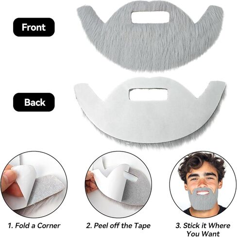 TXSN 12 قطعة من الشوارب المزيفة ذاتية اللصق مجموعة شوارب مضحكة مبتكرة للأزياء وحفلات مهرجان الهالوين باللون الأسود in Kuwait