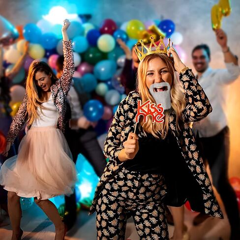 TXSN 12 قطعة من الشوارب المزيفة ذاتية اللصق مجموعة شوارب مضحكة مبتكرة للأزياء وحفلات مهرجان الهالوين باللون الأسود in Kuwait